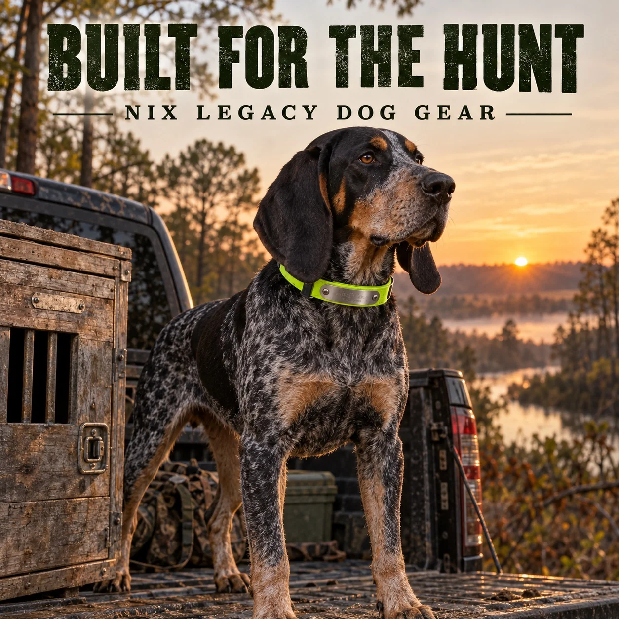 Hound wearing Nix Legacy collar